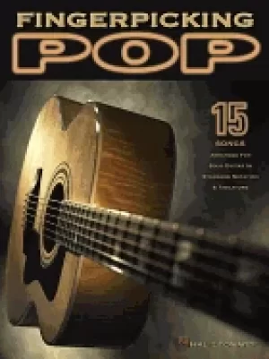 Image of fingerpicking pop 15 songs arranged for solo guitar in standard notation an