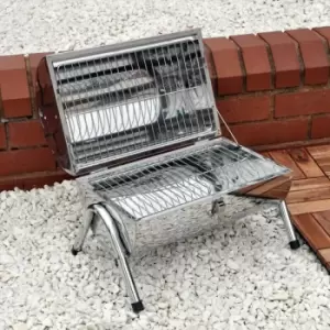 Image of Kingfisher,kingfisher - Portable Camping bbq Stainless Steel Barrel Charcoal Barbecue Beach Table Top