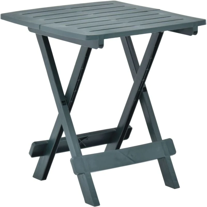 Image of VIDAXL Folding Garden Table Green 45x43x50cm Plastic Vidaxl 8719883859927
