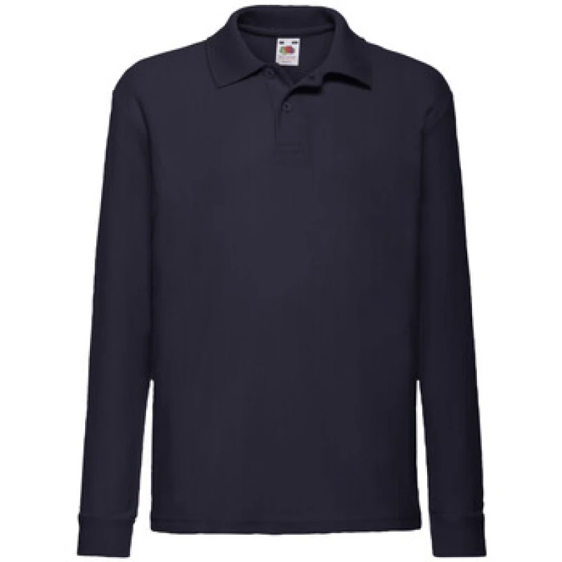 Image of Fruit Of The Loom SS320 girls's Children's polo shirt in Blue