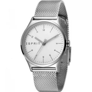 image of Esprit Essential Womens Watch featuring a Stainless Steel Mesh Strap and Silver Dial