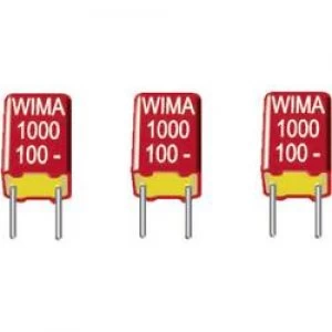 image of FKS thin film capacitor Radial lead 0.01 uF 100 Vdc 10 7.5mm L x W x H 10 x 3 x 8.5mm Wima FKS3D021002B00KSSD 1 p