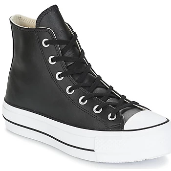 Converse CHUCK TAYLOR ALL STAR LIFT CLEAN LEATHER HI womens Shoes (High-top Trainers) in Black,4,5,6,7.5,2.5,4.5,3.5,6