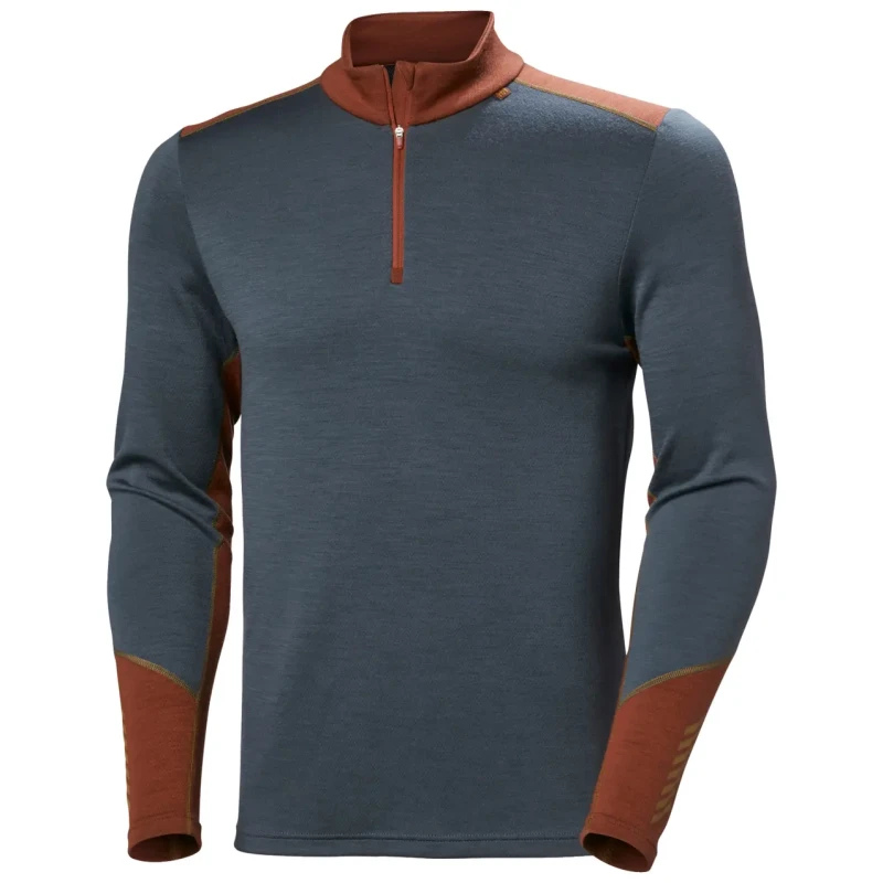 Image of Helly Hansen Medium merino 1/2 zip undershirt Helly Hansen Lifa Gris Male L