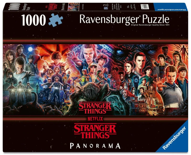 Image of Ravensburger Stranger Things 1000 piece Panoramic Jigsaw Puzzle for Adults and Kids Age 12 Years Up