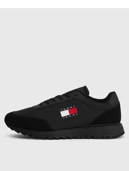 Image of Tommy Jeans Retro Evolve Runner Trainers - Black, Size 41, Men