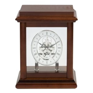 Image of Skeleton Movement Wooden Mantel Clock
