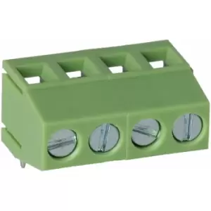 image of Truconnect - 211784 5.08mm 4 Way 90deg Rising Clamp Terminal Block