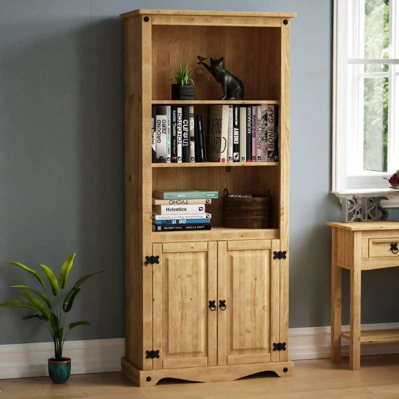 Image of Lassic Vida Designs Corona 2 Door Bookcase Pine unisex 2 Door