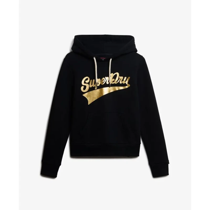 Image of Superdry Womens hooded sweatshirt Superdry Super Athletics Noir Female S