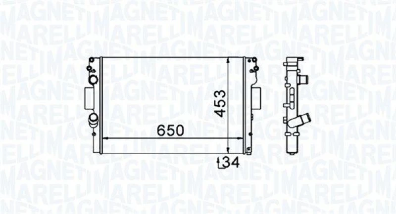 Image of MAGNETI MARELLI Engine radiator MAGNETI MARELLI 350213154000