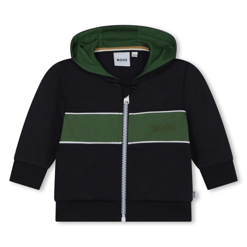 Image of Boss Stripe Tracksuit Top Infants - Blue Blue One Size