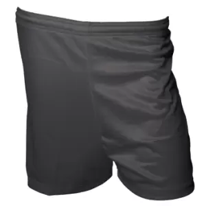 Image of Precision Childrens/Kids Micro-Stripe Football Shorts (XS) (Black)