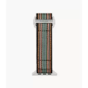 Image of Fossil Mens 42Mm/44Mm/45Mm Multicolor Rpet Band For Apple Watch - Black / Brown / Green / Orange