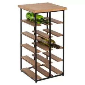 image of Bakos Metal & Wood 10 Bottle Wine Rack Natural