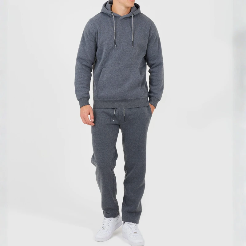 Image of Brave Soul Mens Hoodie and Joggers Set Charcoal Marl male Small
