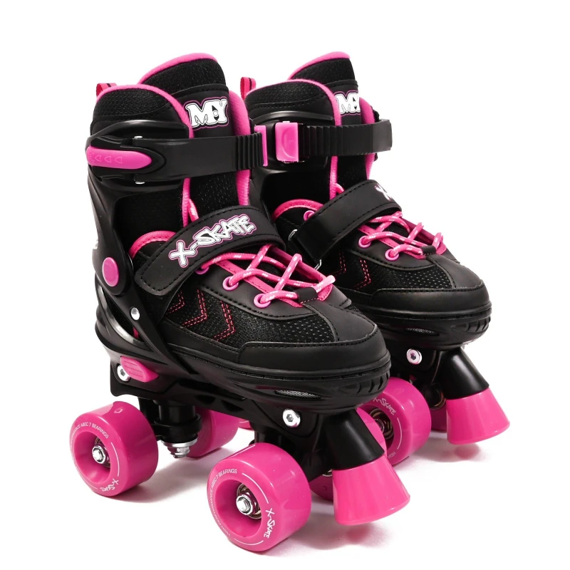 Image of Planet Direct M.Y X-Skate Adjustable Quad Roller Skates Pink male Small