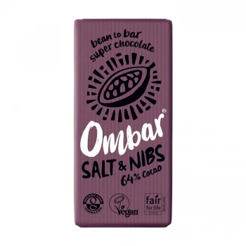 image of Ombar 64% Salt & Nibs 70g