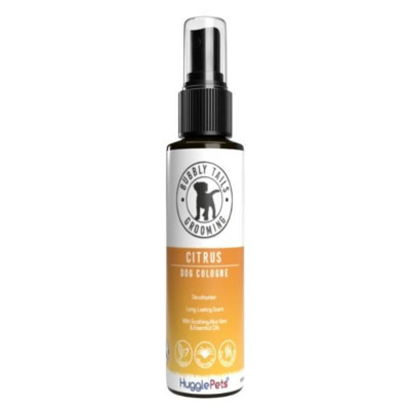 Image of HugglePets Bubbly Tails Citrus Deodorising Cologne Spray for Dogs 250ml Clear