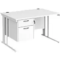 image of Dams International Desk MCM12P2WHWH 1,200 x 800 x 725 mm