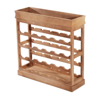 image of HOMCOM 70W x22.5D x 70H cm 24 Bottles 4-tier Wine Rack - Wooden