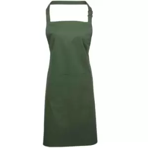 Image of Premier Unisex Adult Colours Pocket Full Apron (One Size) (Moss)