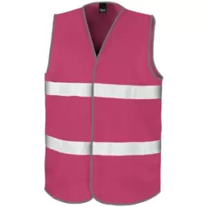 Image of Result Adults Unisex Safeguard Enhance Visibility Vest (2X/3XL) (Raspberry) - Raspberry