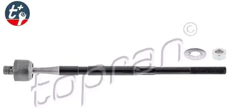 Image of TOPRAN 208 607 Inner Tie Rod t+, Front Axle Right, with counter nut, with fastening material Inner Tie Rod (51)