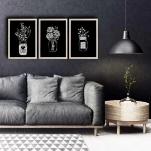 Image of 3PKCT-004 Multicolor Decorative Framed MDF Painting (3 Pieces)
