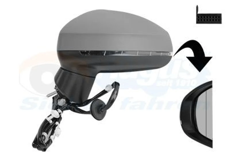 Image of VAN WEZEL Wing mirror VAN WEZEL 0304807