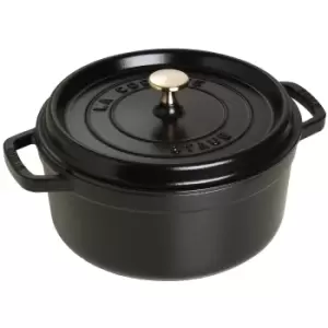 image of Staub Round Cocotte - Black - 24cm