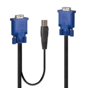 Image of Lindy 32187 KVM cable Black, Blue 3 m