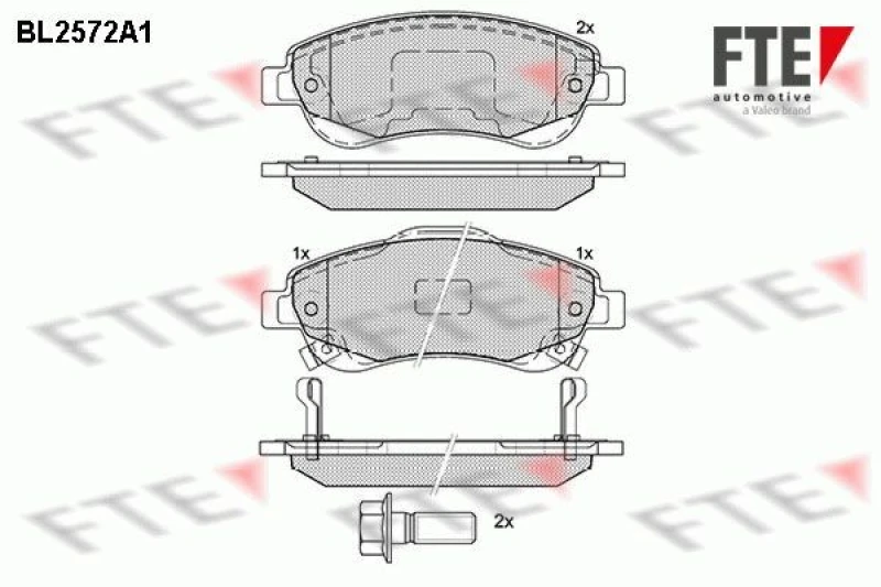 Image of Brake pad set FTE 9010824