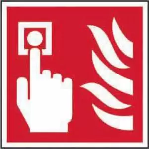 Image of Fire Alarm Call Point Symbol sign 100 x 100mm. Manufactured from