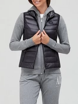 Armani Exchange Lightweight Down Gilet Black Size S Women