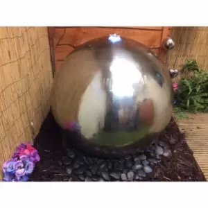 Image of Tranquility 100cm Stainless Steel Sphere Mains Powered Water Feature