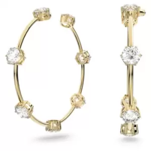 Image of Constella Crystal Gold-tone Plated Hoop Earrings 5622722