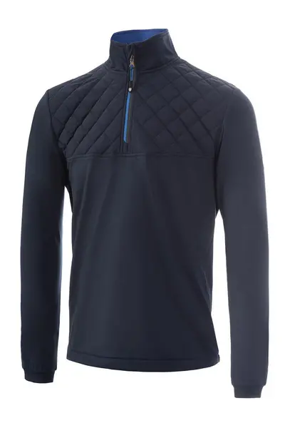 Image of Island Green Lined Wind Resistant Diamond Stitch Top Layer Navy