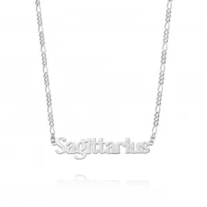 image of Sagittarius Zodiac Recycled Sterling Silver Necklace ZN09_SLV