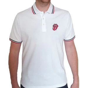 Image of The Rolling Stones - Classic Tongue Unisex Large T-Shirt - White