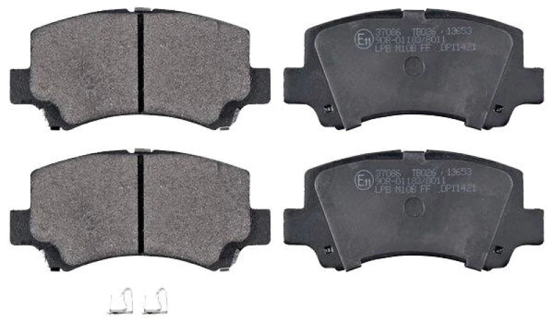Image of A.B.S. 37086 Brake pad set with acoustic wear warning Brake Pad Set,disc brake (402)