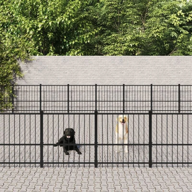 Image of VIDAXL Outdoor Dog Kennel Steel 60.22 m² Vidaxl 8720287216124