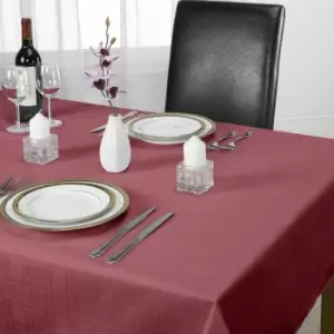 image of Emma Barclay - Chequers Tablecloth, Wine, 50 x 70 Inch