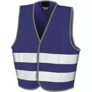 image of SAFE-GUARD by Result Childrens/Kids Core Enhanced Hi-Vis Vest (10-12 Years) (Navy) - Navy