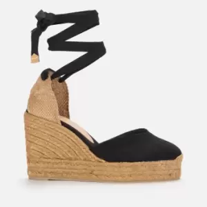 Image of Castaner Womens Chiara 8Ed Wedged Espadrilles - Negro - UK 8