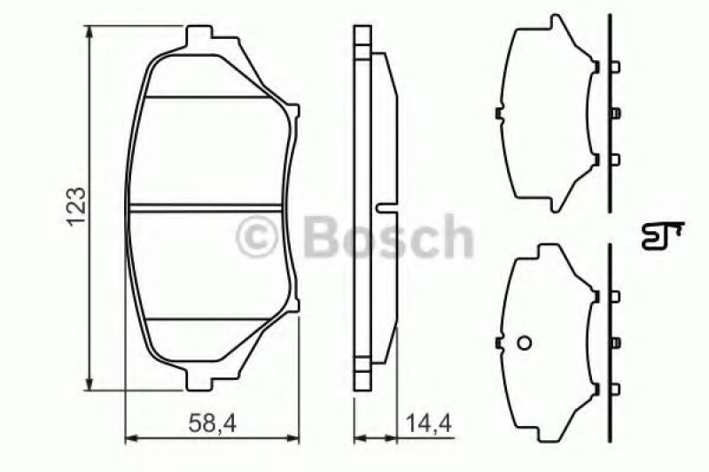 Image of Brake pad set Bosch 0 986 494 322