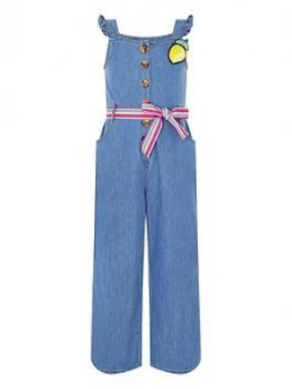 Monsoon Girls Delilah Denim Jumpsuit - Blue