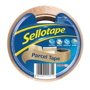 Image of Sellotape Brown Parcel Tape 48mmx50m Pack of 8 1760686