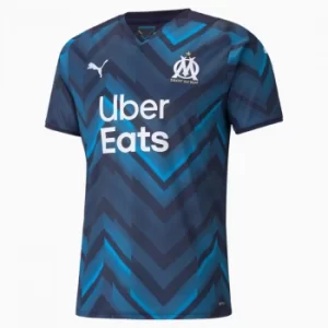 Image of PUMA Om Away Replica Mens Jersey With Sponsors, Peacoat/Azure, size 2X Large, Clothing