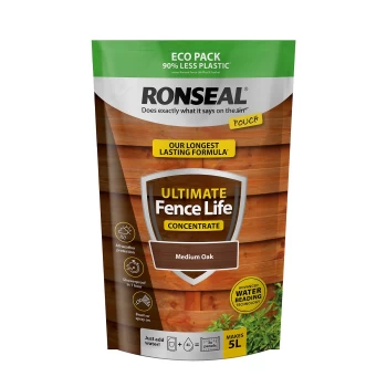 image of Ronseal Ultimate Fence Life Concentrate Paint Medium Oak - 950ml